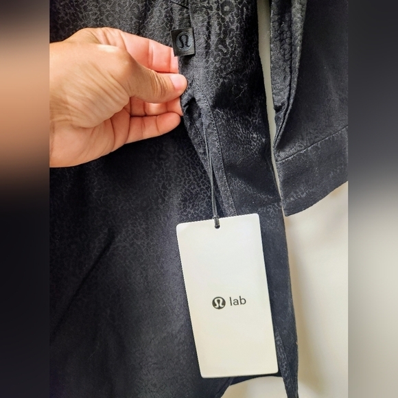 LULULEMON LAB Jacquard Relaxed-Fit Shirt In Leopardo Jacquard MED Black Size 12 - Picture 5 of 16